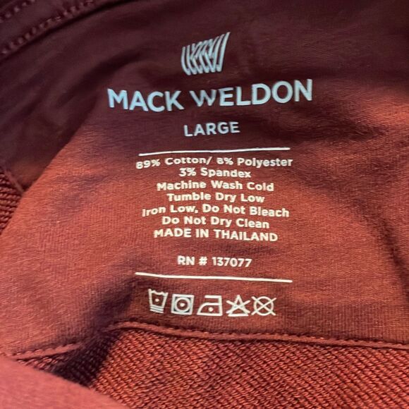 Mack Weldon ACE Pullover Hooded Sweatshirt Plum Wine Burgundy - Picture 7 of 8
